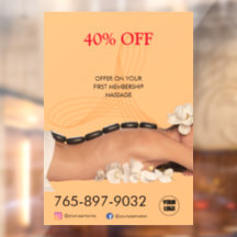 Venda De Spa Oferta De Cling De Janela Editável