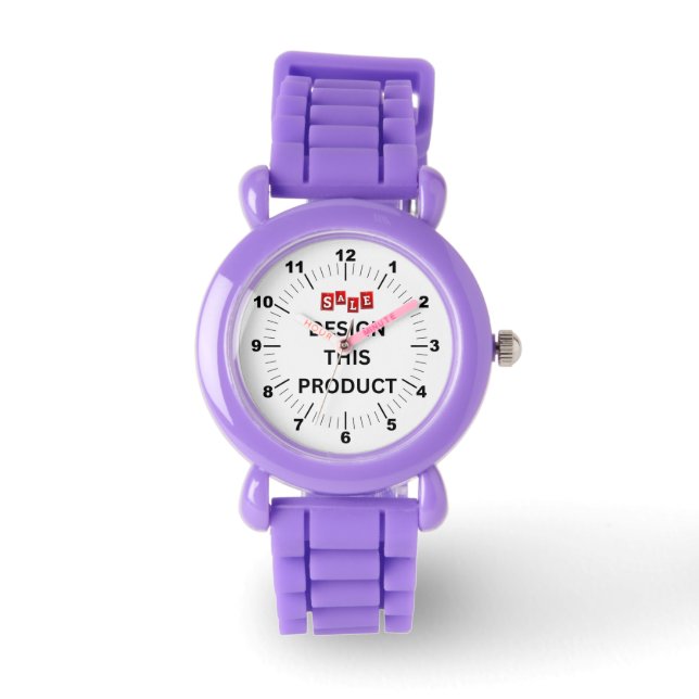 VENDA! Relógio de Crianças - Personalizado - Roxo (Frente)