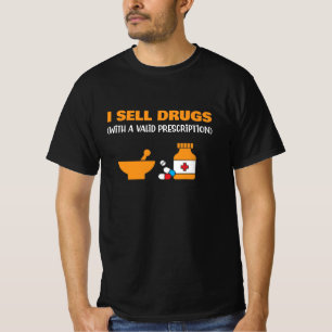 Vende Drogas Engraçadas Camiseta Farmacêutica