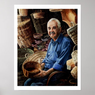 Vendedor de Cesta Gentil - poster limitado