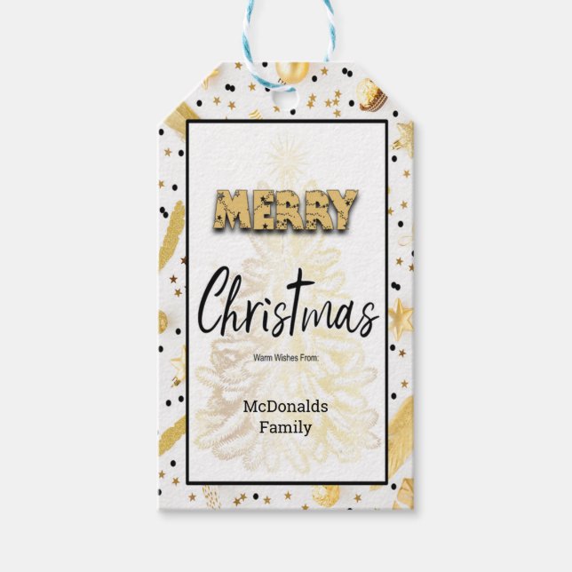 Vendendo as Etiquetas de Natal Feliz (Frente)