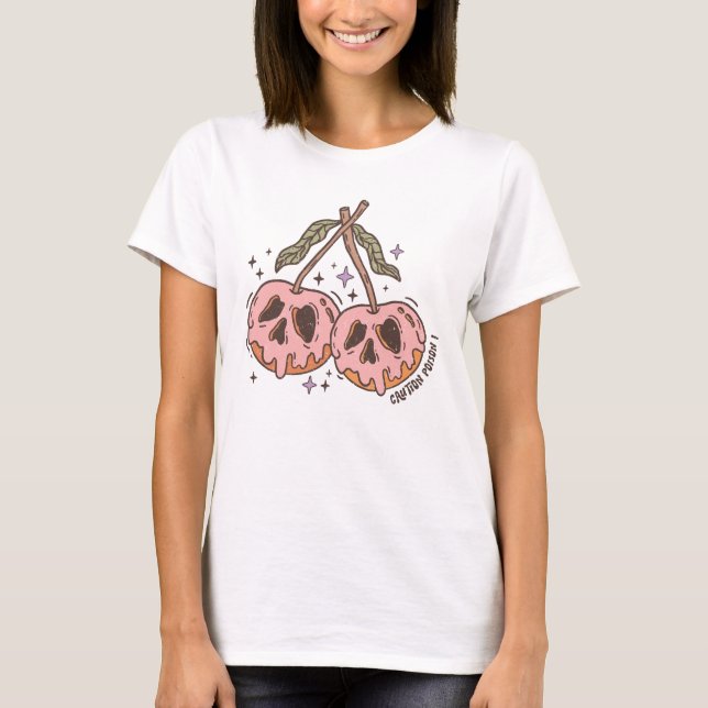 Veneno de Cuidado: Camisa T de Cereja Spooky (Frente)