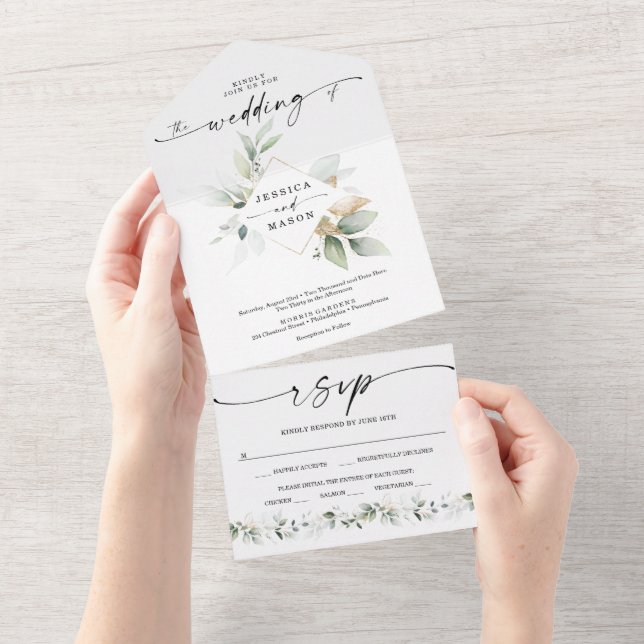 Veneração de Aquarela com Casamento Dourado (Aba destacável)