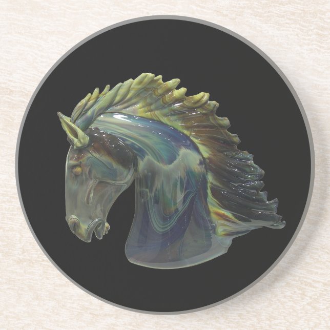 Venetian Murano Glass Horse Porta copos (Frente)