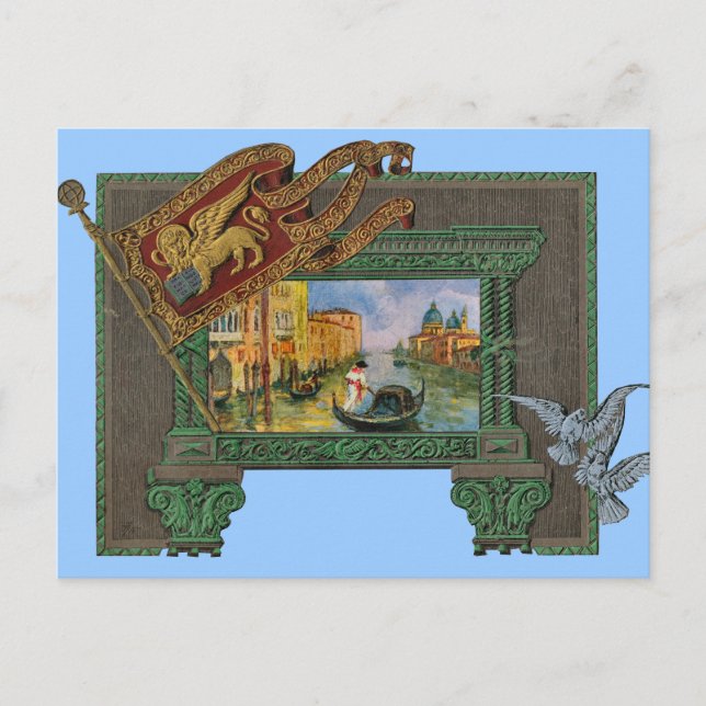 Veneza, Cartão postal de Vintage de Réplica 1910 (Frente)