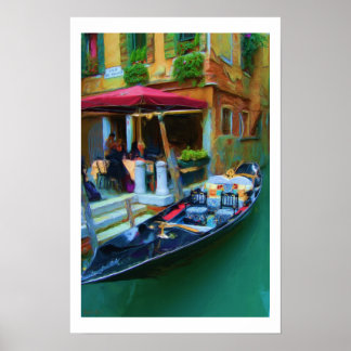 Veneza Itália Gondola Poster