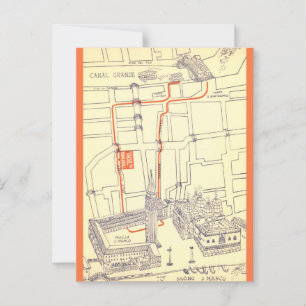 Veneza Itália Grande Canal Cartão Postal Antigo