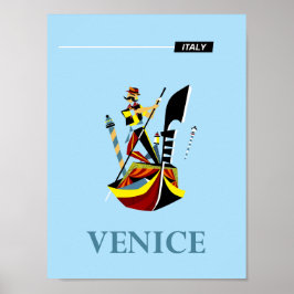 Veneza, Itália poster de viagens