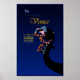 Veneza, poster de viagens de Carnaval