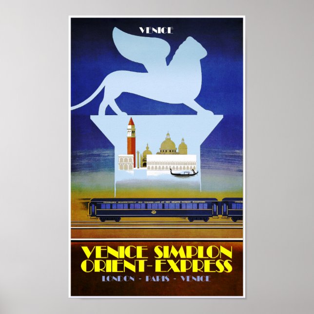 Veneza, poster de viagens Orient Express (Frente)