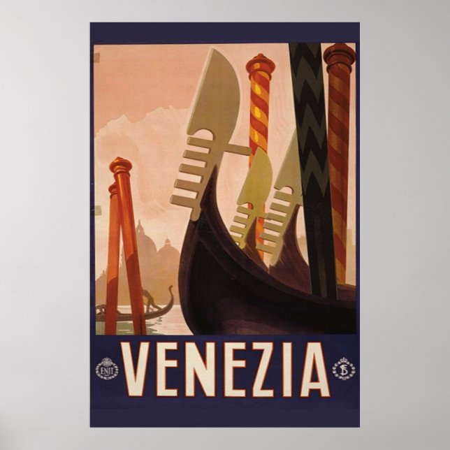Venezia Vintage - Poster de viagens italiano (Frente)