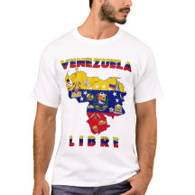 Venezuela Livre - Camiseta mapa da Venezuela Livre