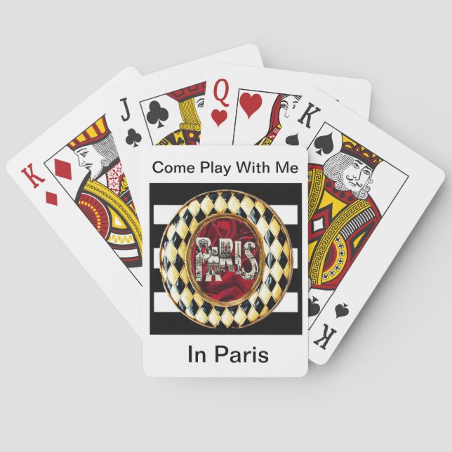 Venha Brincar Comigo Em Paris, baralho de cartas d (Verso)