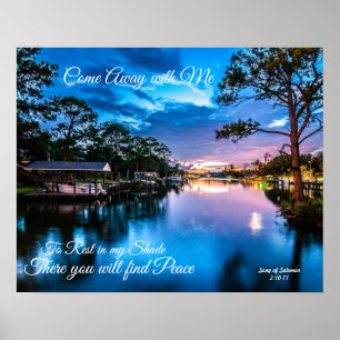 Venha comigo Serene Lake Poster 