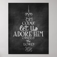Venha Deixe-nos adorá-lo Poster de 11" x 14"