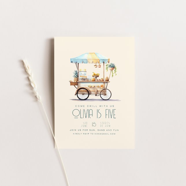 Venha Relaxar Com O Convite De Aniversário De Verã (Criador carregado)