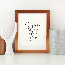 Venha, Vamos Adorá-Lo Impressão de Arte de Natal