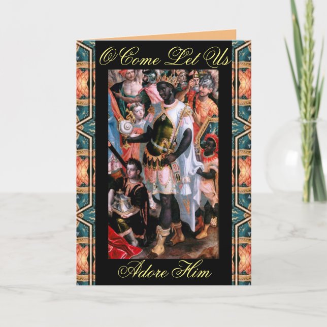 Venha, Vamos Adorá-Lo O Cartão De Natal (Frente)