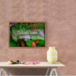 Venham depressa e saiam do poster verde sabedoria