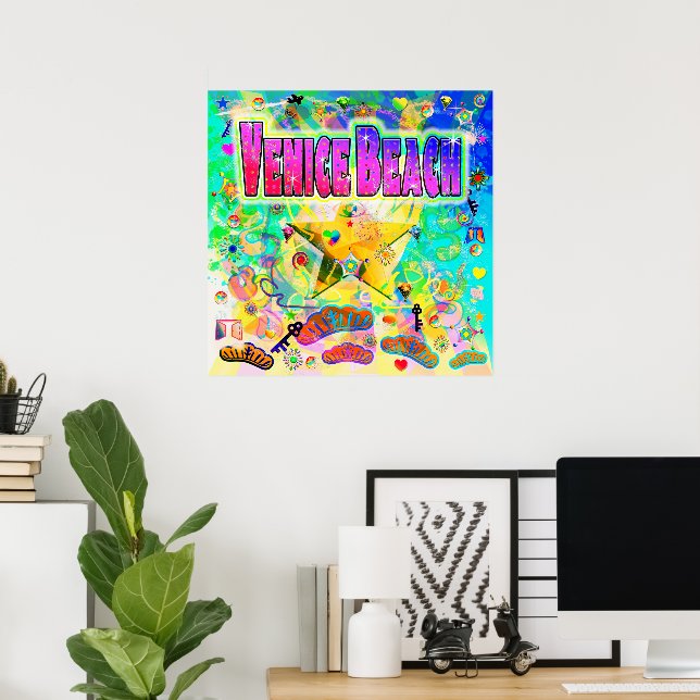Venice Beach Epoch Hour Poster (Escritório em casa)