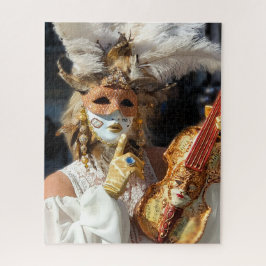Venice Carnival Violin Mask Lady Quebra-cabeça