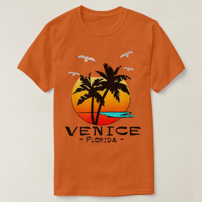 VENICE FLORIDA TROPICAL DESTINATION BEACH T-Shirt (Frente do Design)
