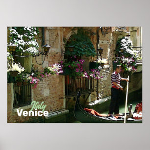 Venice Gondolier Poster de viagens