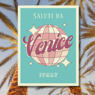 Venice Itália Feriado Retro Vintage Cartão postal