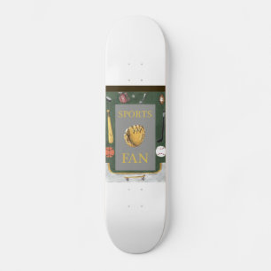 Ventilador desportivo com skate e skate de rampa