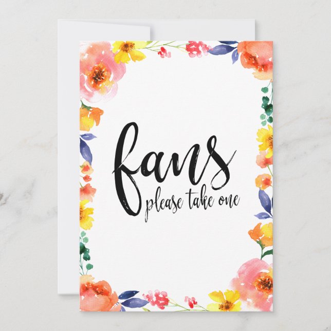 Ventiladores de casamento Símbolo de Barato de cal (Frente)