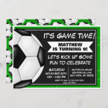 Ventiladores do Convite de aniversário de futebol