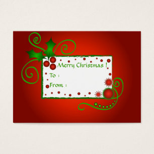 Vento Natal - Cartão de etiqueta para presente