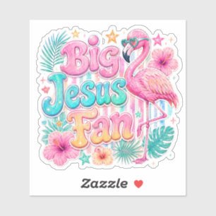 Ventoínha de Jesus com Adesivo de Flamingo