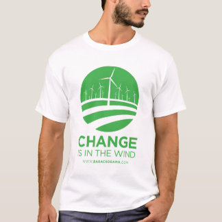 Ventos de Obama do t-shirt dos homens da campainha