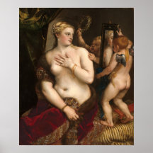 Vênus com Espelho - Poster Ticiano de Belas Artes