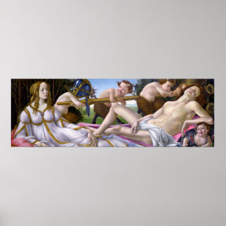 Vênus e Mars por Botticelli - Poster