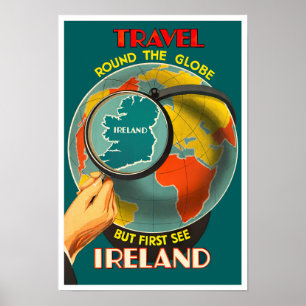 Ver a Irlanda, primeira viagens vintage de Poster