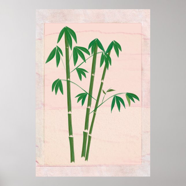 Ver a partir da janela Poster da planta do bambu (Frente)