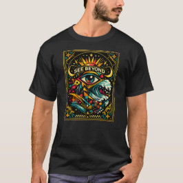 VER ALÉM — Camiseta de Arte Cósmico Olho Visionári