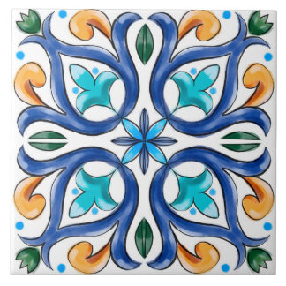 Verão, azulejos sicilianos, majolica, azulejo cerâ