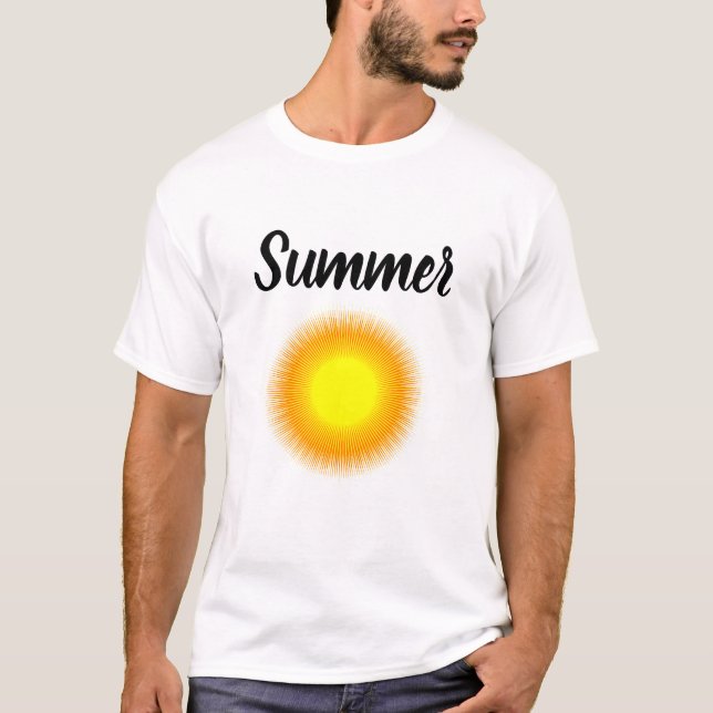 Verão de camisetas básicas masculinas (Frente)