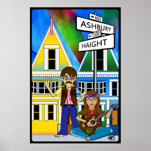 Verão de Haight Ashbury do poster do amor