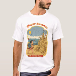 Verão Feliz: Minha Primeira Camiseta Básica Mascul