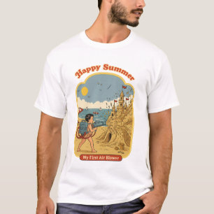 Verão Feliz: Minha Primeira Camiseta Básica Mascul