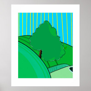Verão Glowing – Poster Sazonal Minimalista por Skl