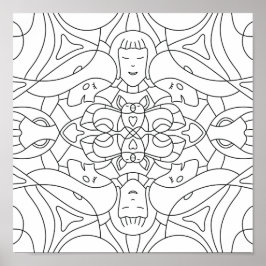 Verão Mindful: Poster de Coloração