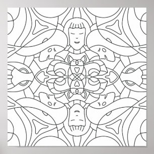 Verão Mindful: Poster de Coloração