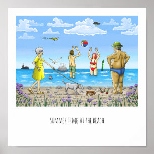 Verão na praia Poster