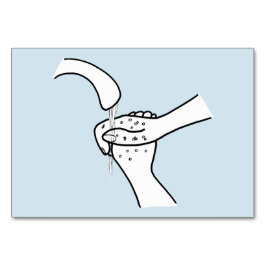 Verbos, Lendo as mãos Lendo cartões de acesso para