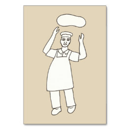 Verbs Tossing Chef Pizza Lendo cartões de acesso